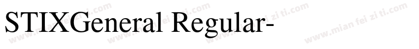 STIXGeneral Regular字体转换